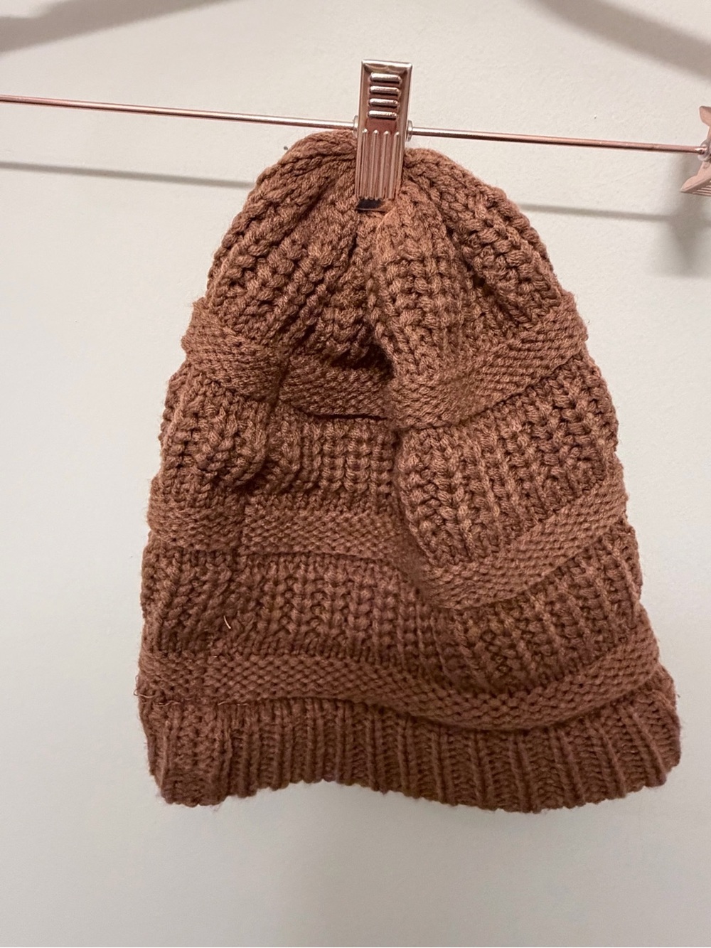 Modena Brown Chunky Knit Beanie